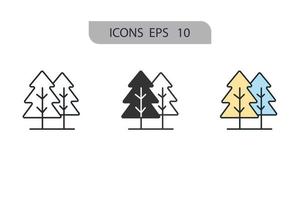 iconos de pino símbolo elementos vectoriales para web infográfico vector