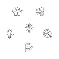 Start up icons set . Start up pack symbol vector elements for infographic web