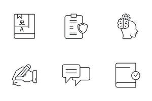 Grammar icons set .  Grammar pack symbol vector elements for infographic web