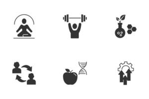 Biohacking icons set . Biohacking pack symbol vector elements for infographic web