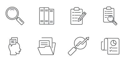 case study icons set . case study pack symbol vector elements for infographic web