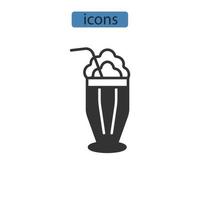 milkshake icons  symbol vector elements for infographic web