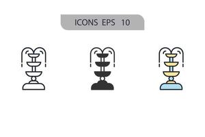 fountain icons  symbol vector elements for infographic web