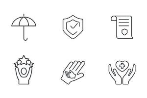 Health insurance icons set . Health insurance pack symbol vector elements for infographic web