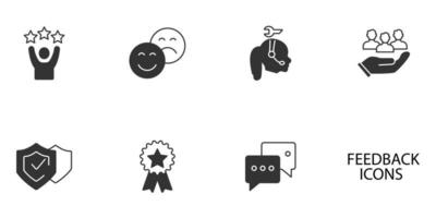 feedback icons set .  feedback pack symbol vector elements for infographic web