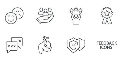 feedback icons set .  feedback pack symbol vector elements for infographic web