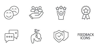 feedback icons set .  feedback pack symbol vector elements for infographic web