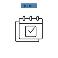 flexible schedule icons  symbol vector elements for infographic web