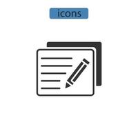 iconos de redactor símbolo elementos vectoriales para web infográfico vector