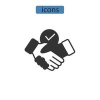 iconos de cooperación símbolo elementos vectoriales para web infográfico vector