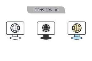 iconos de diseñador web símbolo elementos vectoriales para web infográfico vector