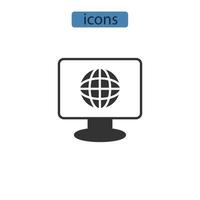 iconos de diseñador web símbolo elementos vectoriales para web infográfico vector