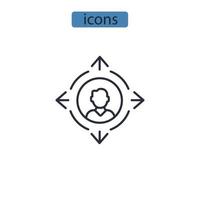 iconos de teletrabajo simbolizan elementos vectoriales para web infográfico vector