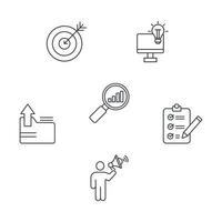 content strategy icons set . content strategy pack symbol vector elements for infographic web