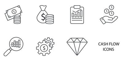 cash flow icons set . cash flow pack symbol vector elements for infographic web