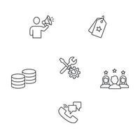 Customer relationship management icons set . Customer relationship management pack symbol vector elements for infographic web