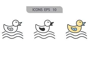 duck icons  symbol vector elements for infographic web