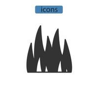 iconos de césped símbolo elementos vectoriales para web infográfico vector