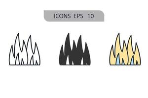 iconos de césped símbolo elementos vectoriales para web infográfico vector