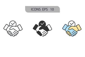 cooperation icons  symbol vector elements for infographic web