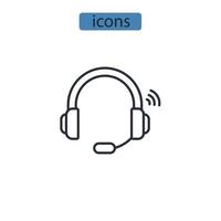 iconos de apoyo símbolo elementos vectoriales para web infográfico vector
