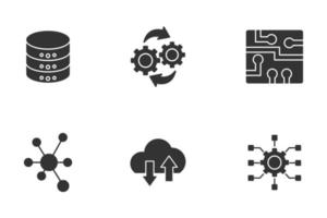 conjunto de iconos de la industria. elementos de vector de símbolo de paquete de industria para web de infografía