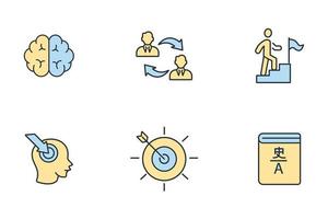 Neuro-linguistic programming NLP icons set . Neuro-linguistic programming NLP pack symbol vector elements for infographic web