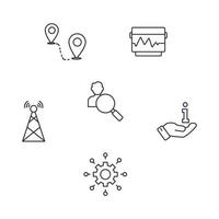 RFID - Radio-frequency identification icons set . RFID - Radio-frequency identification pack symbol vector elements for infographic web