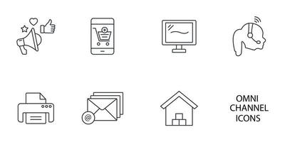 omnichannel icons set . omnichannel pack symbol vector elements for infographic web