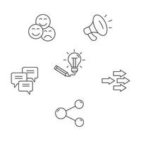 Storytelling icons set . Storytelling pack symbol vector elements for infographic web