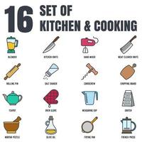 Kitchen and Cooking set icon symbol template for graphic and web design collection logo vector illustration