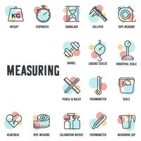 Measuring set icon symbol template for graphic and web design collection logo vector illustration