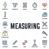 Measuring set icon symbol template for graphic and web design collection logo vector illustration