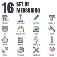 Measuring set icon symbol template for graphic and web design collection logo vector illustration