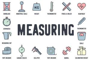 Measuring set icon symbol template for graphic and web design collection logo vector illustration