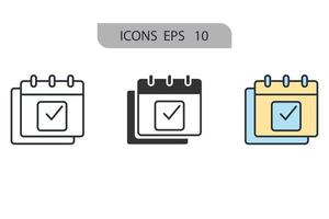 flexible schedule icons  symbol vector elements for infographic web