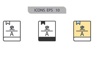 traductor iconos símbolo vector elementos para infografía web