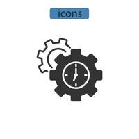 Time management icons  symbol vector elements for infographic web