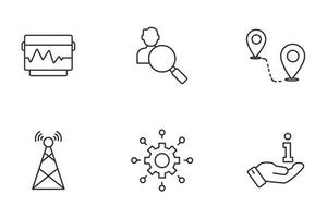 RFID - Radio-frequency identification icons set . RFID - Radio-frequency identification pack symbol vector elements for infographic web