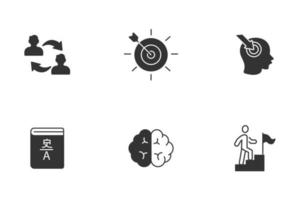 Neuro-linguistic programming NLP icons set . Neuro-linguistic programming NLP pack symbol vector elements for infographic web