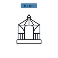 gazebo icons  symbol vector elements for infographic web