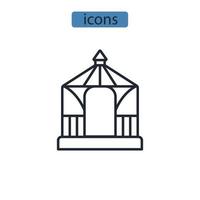 los iconos de la glorieta simbolizan los elementos vectoriales para la web infográfica vector