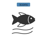 fish icons  symbol vector elements for infographic web