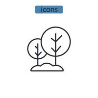 bush iconos símbolo elementos vectoriales para infografía web vector