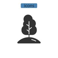 iconos de árbol símbolo elementos vectoriales para web infográfico vector