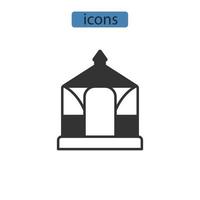 los iconos de la glorieta simbolizan los elementos vectoriales para la web infográfica vector