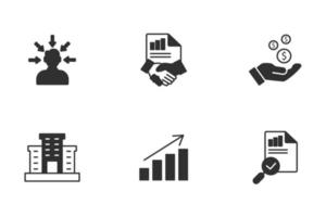 conjunto de iconos de subcontratación. elementos de vector de símbolo de paquete de subcontratación para web de infografía