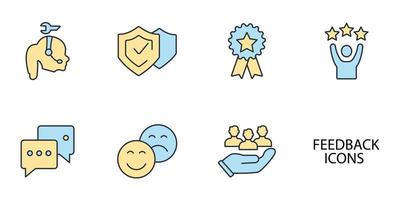 feedback icons set .  feedback pack symbol vector elements for infographic web