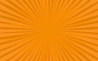 rayos de sol estilo retro vintage sobre fondo naranja, fondo de patrón cómico de rayos de sol. rayos ilustración de vector de banner de verano