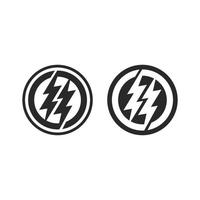 the power vector, flash ogo and thunderbolt and icon electricity illustration template design vector